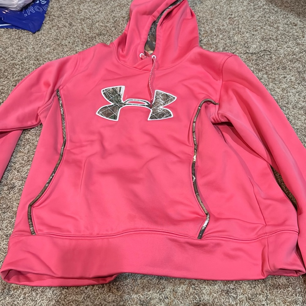 pink under armour hoodie